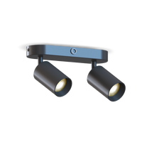 Calex Ceiling Spot Light - 2x GU10 - Oval - Black
