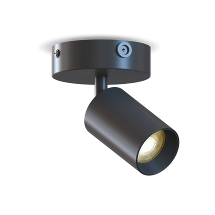 Calex Ceiling Spot light - 1x GU10 - Round - Black