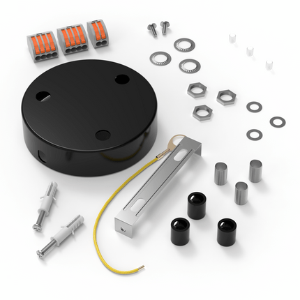 Calex Creations Ceiling plate - 3 holes - Black