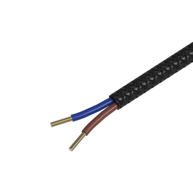 Calex Creations Fabric cable - Black - 3meter