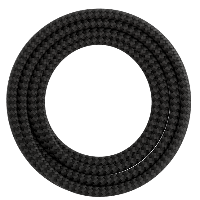 Calex Creations Fabric cable - Black/Grey - 1.5meter