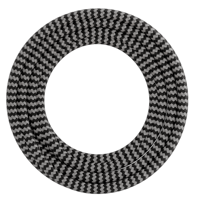 Calex Creations Fabric cable - Black/White - 1.5meter