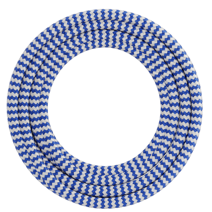 Calex Creations Fabric cable - Blue/White - 1.5meter