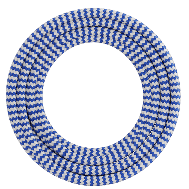 Calex Creations Fabric cable - Blue/White - 1.5meter