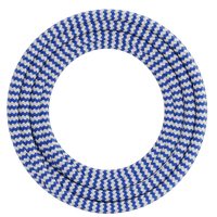 Calex Creations Fabric cable - Blue/White - 1.5meter