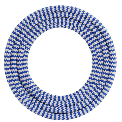Calex Creations Fabric cable - Blue/White - 3meter