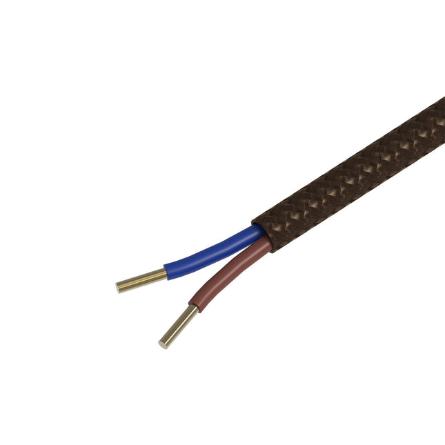 Calex Creations Fabric cable - Brown - 3meter