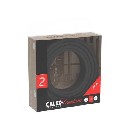 Calex Creations Fabric cable - Grey - 1.5meter