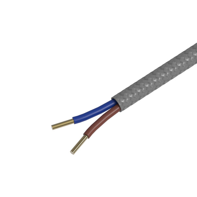 Calex Creations Fabric cable - Grey - 3meter