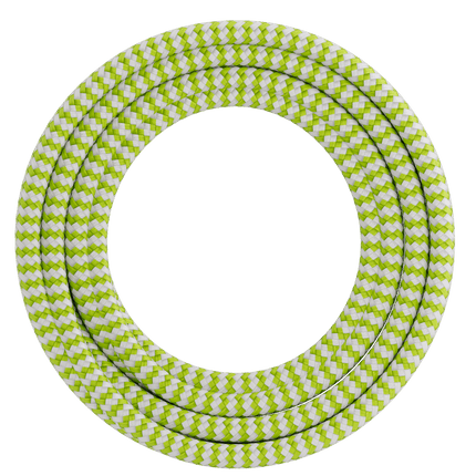 Calex Creations Fabric cable - Lime/White - 1.5meter