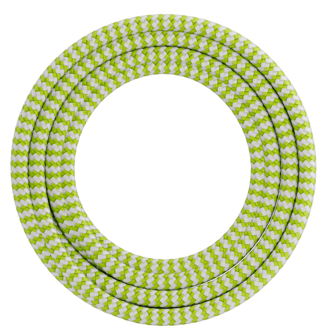 Calex Creations Fabric cable - Lime/White - 1.5meter