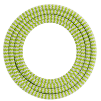 Calex Creations Fabric cable - Lime/White - 1.5meter