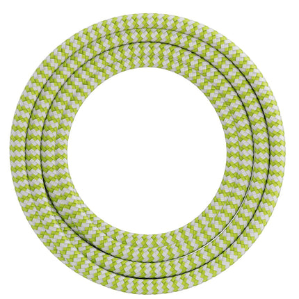 Calex Creations Fabric cable - Lime/White - 3meter
