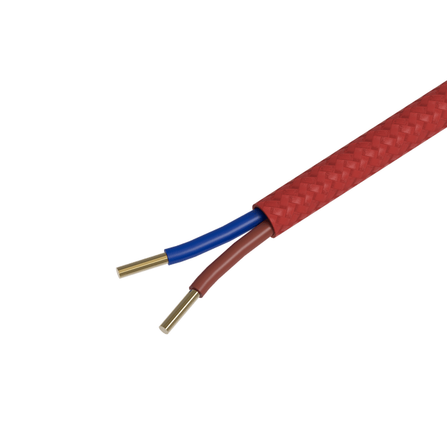 Calex Creations Fabric cable - Red - 1.5meter