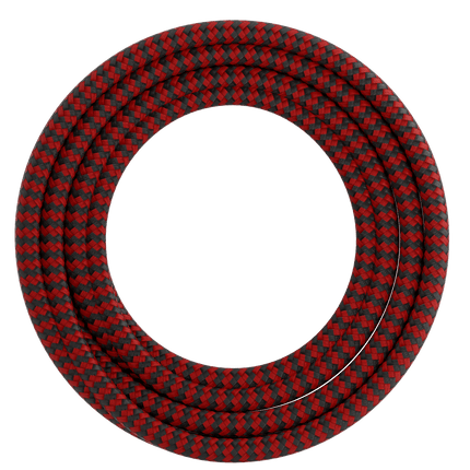 Calex Creations Fabric cable - Red/Black - 1.5meter