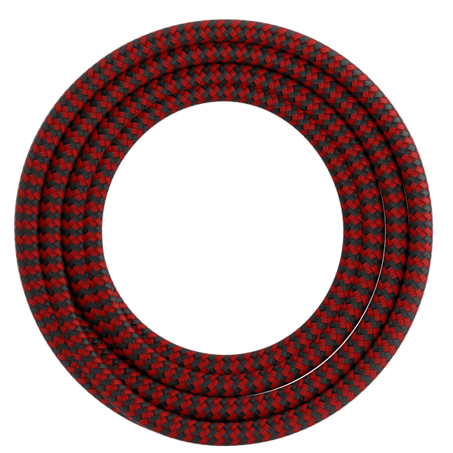 Calex Creations Fabric cable - Red/Black - 1.5meter