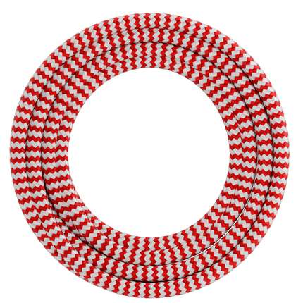 Calex Creations Fabric cable - Red/White - 1.5meter