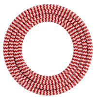 Calex Creations Fabric cable - Red/White - 1.5meter