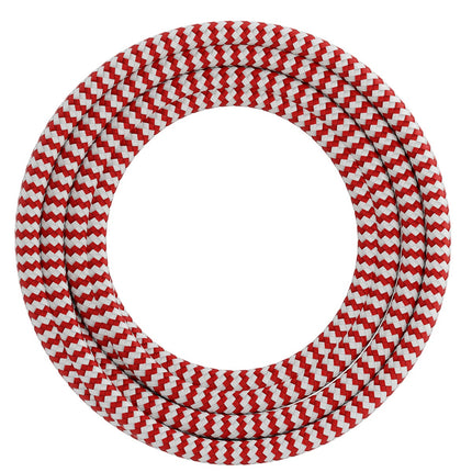 Calex Creations Fabric cable - Red/White - 3meter