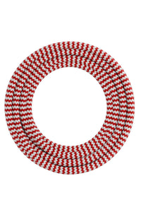 Calex Creations Fabric cable - Red/White - 3meter