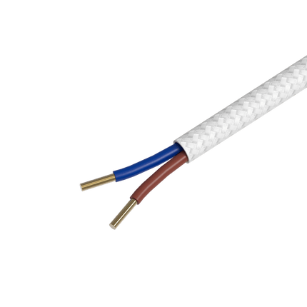 Calex Creations Fabric cable - White - 1.5meter
