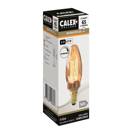 Calex Crown LED Bulb - E14 - B35 - Gold