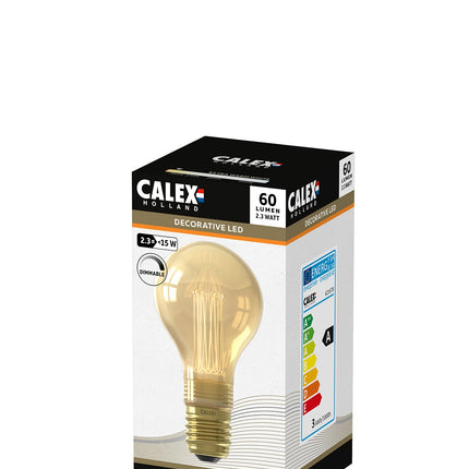 Calex Crown LED Bulb - E27 - A60 - Gold - 2.3W - Dimmable