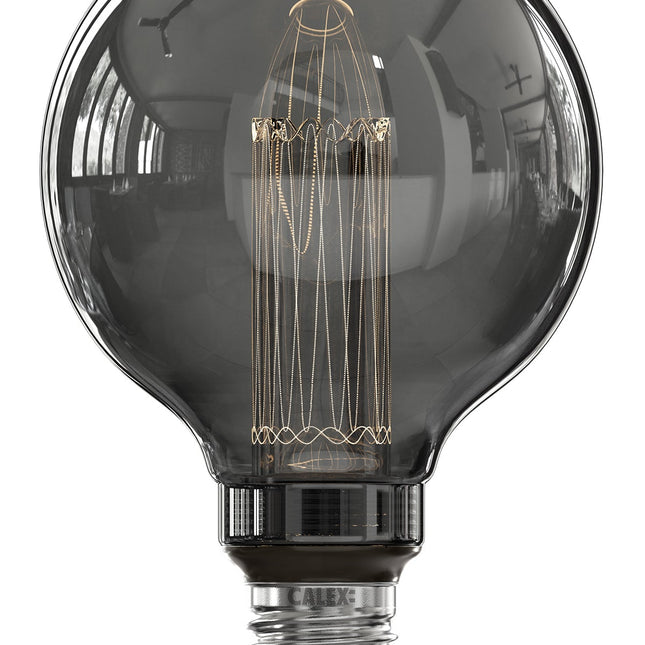 Calex Crown LED Bulb - E27 - G95 - Titanium - 3.5W - Dimmable