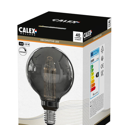 Calex Crown LED Bulb - E27 - G95 - Titanium - 3.5W - Dimmable