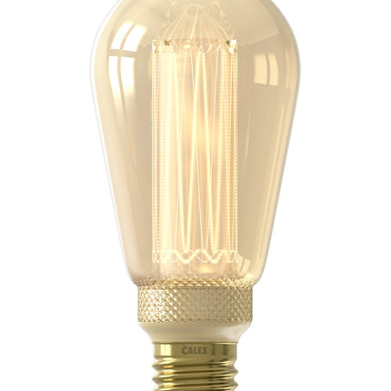 Calex Crown LED Bulb - E27 - ST64 - Gold - 3.5W - Dimmable