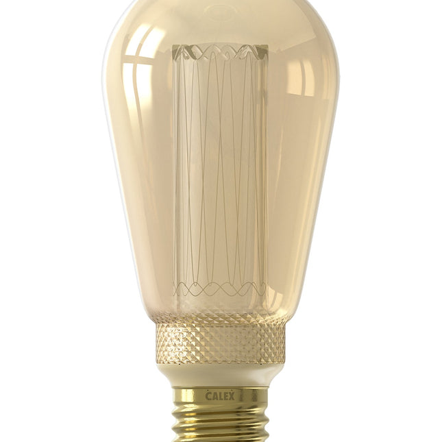 Calex Crown LED Bulb - E27 - ST64 - Gold - 3.5W - Dimmable