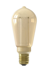 Calex Crown LED-Lampe - E27 - ST64 - Gold - 3,5W - Dimmbar
