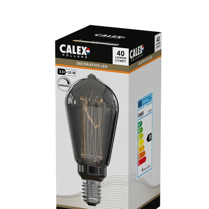 Calex Crown LED Bulb - E27 - ST64 - Titanium - 3.5W - Dimmable
