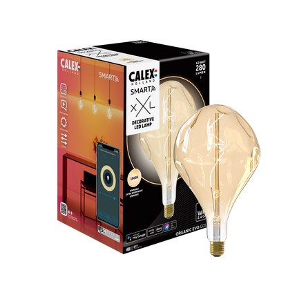 Calex EVO Smart LED Bulb - E27 - Filament - WarmWhite - Gold