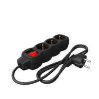 Calex - Ei vorm - Meerdere Stopcontacten - 3x16A+Switch (Dots) - Zwart