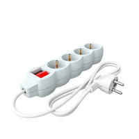 Calex - Egg shape - Multiple Socket - 4x16A+Switch (Dots) - White