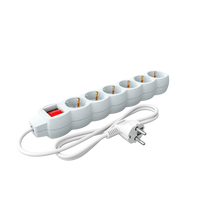 Calex - Egg shape - Multiple Socket - 6x16A+Switch (Dots) - White