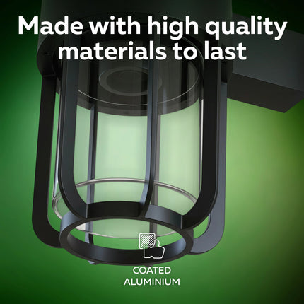 Calex Faenza Outdoor Wall Light – E27 – Black