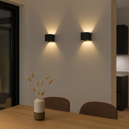 Calex Falerna Rechargeable Wall Light - 2 Pack - Black