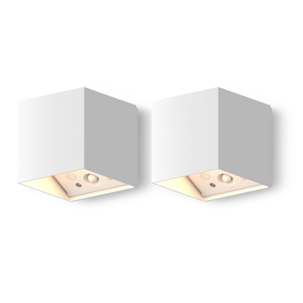 Calex Falerna Rechargeable Wall Light - 2 Pack - White