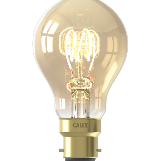 Calex Filament LED Lamp - B22 - A60 - Gold - 4W - Dimmable