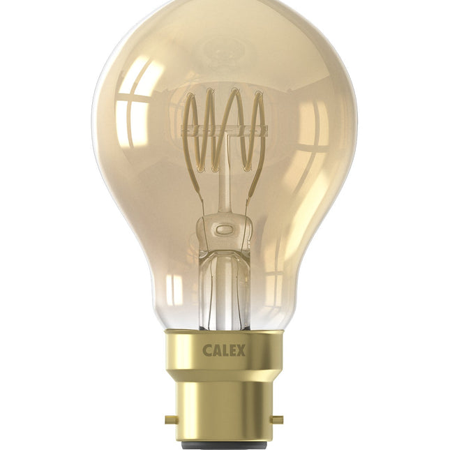 Calex Filament LED Lamp - B22 - A60 - Gold - 4W - Dimmable