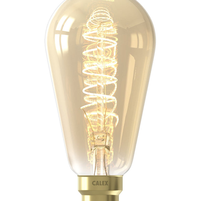 Calex Filament LED Lamp - B22 - ST64 - Gold - 4W - Dimmable