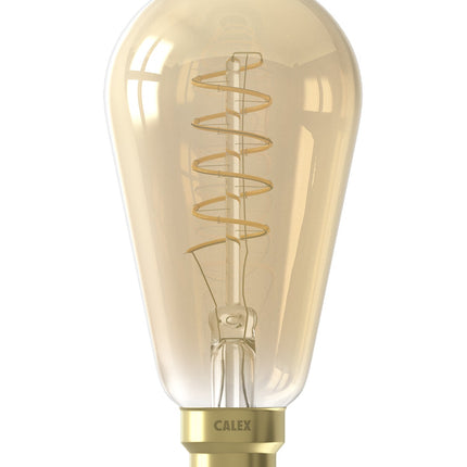 Calex Filament LED Lamp - B22 - ST64 - Gold - 4W - Dimmable