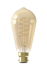 Calex Filament LED Lamp - B22 - ST64 - Gold - 4W - Dimmable