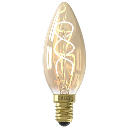 Calex Filament LED Lamp - E14 - B35 - Gold - 4W - Dimmable