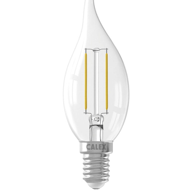 Calex Filament LED Lamp - E14 - BXS35 - Clear - 2W