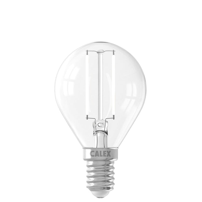 Calex Filament LED Lamp - E14 - P45 - Clear - 2W