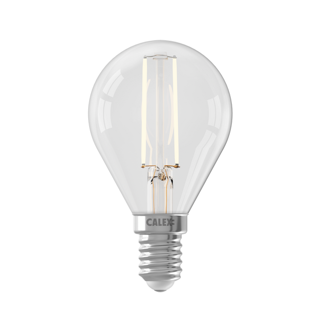 Calex Filament LED Lamp - E14 - P45 - Clear - 3.5W - Dimmable