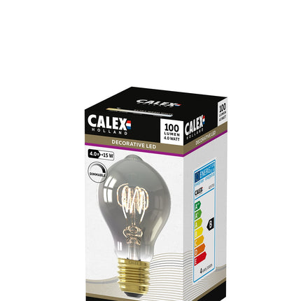 Calex Filament LED Lamp - E27 - A60 - Titanium - 4W - Dimmable